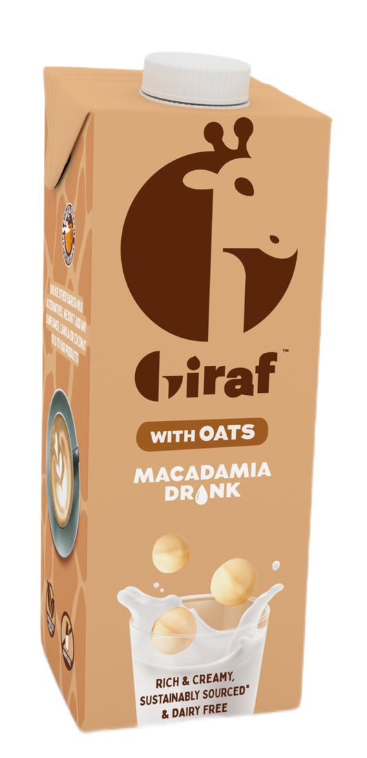 Macadamia Drink with Oats: Pack of 6 x 1 litre